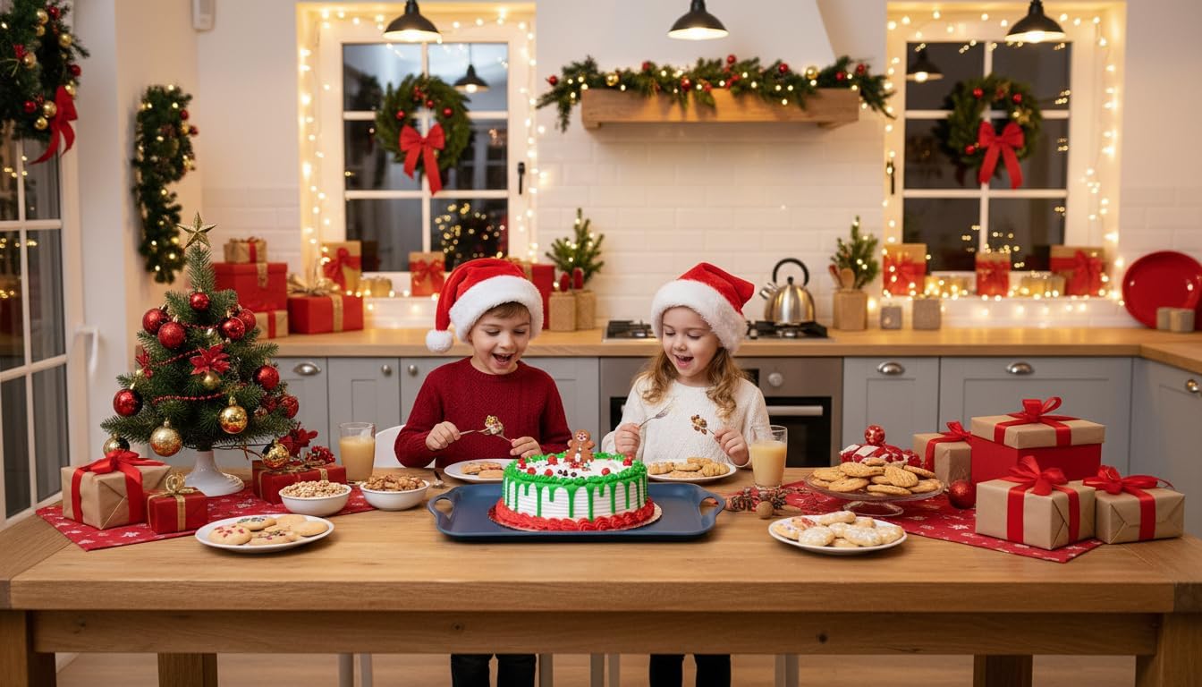 KINGEN 2-Pack Navy Blue Bamboo Fiber Serving Trays - 18×13-inch Extra Large w/Handles Tray, Platters for 4th of July, Christmas, BBQ, Picnic, Outdoor Dining - Durable, Lightweight (Classic Blue) - Image 7