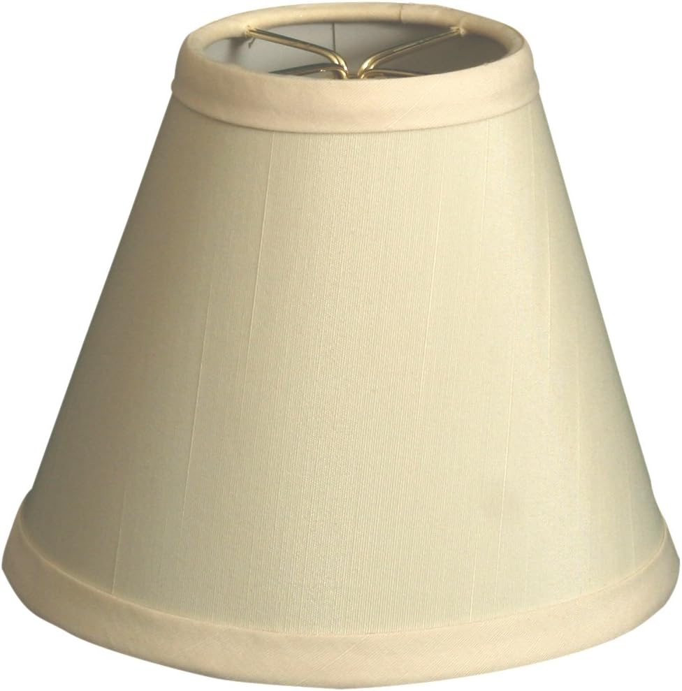 Royal Designs, Inc. CS-986-5LNWH-6 Hardback Empire Chandelier Shade with Trim, 3 x 5 x 4.5, Linen White, 6-Pack