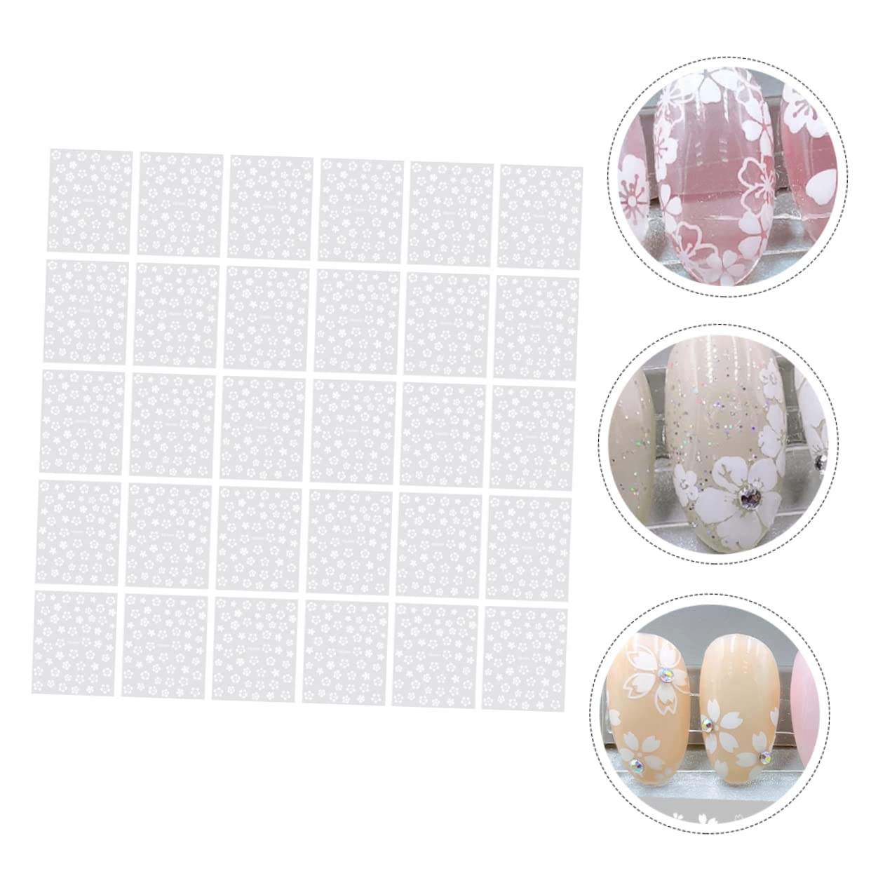 Healeved 150hojas Páginas De Calcomanías Para Uñas Decorativas Pegatinas De Arte De Uñas Diseño De Flores Accesorios Para Manicura Apto Para Hogar y Salón De Belleza