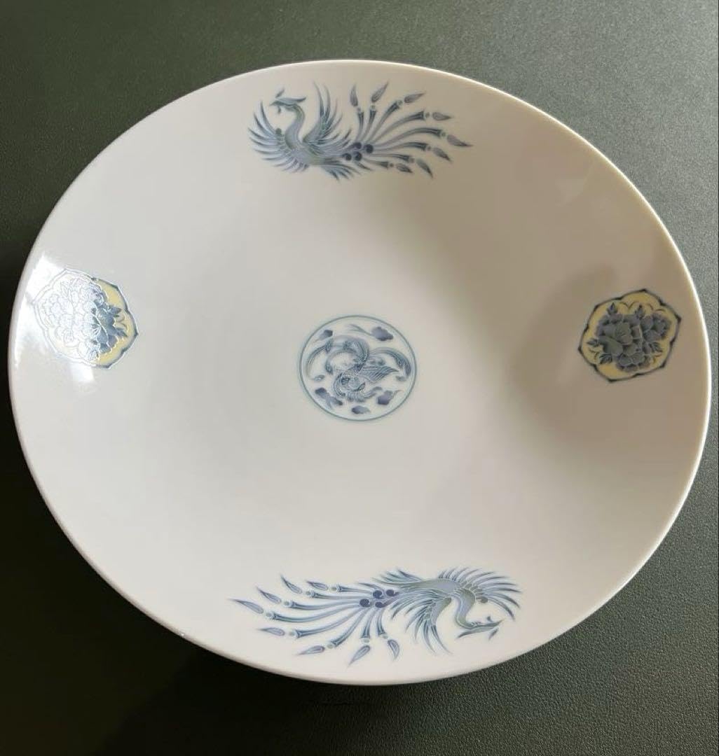 Amazon.co.jp: 長峰陶苑 鳳凰ラーメンどんぶり＆中華皿 セット