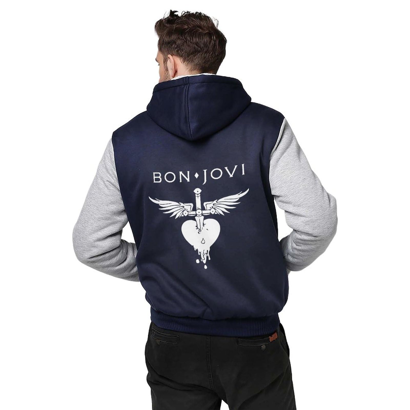 Bon Jovi パーカー Amazon.co.jp: ボン・ジョヴィ パーカー メンズ 長袖 春秋冬 裏