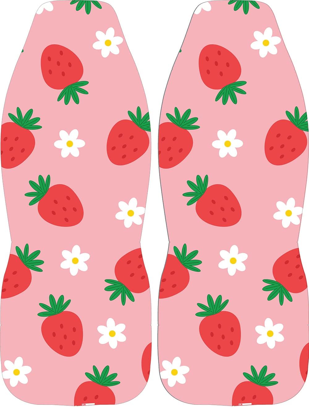 Cute Strawberry Front Car Seat Covers 2pc,Car Seat Protector Universal Size Fit for Most Cars,SUVs&Trucks&Vans