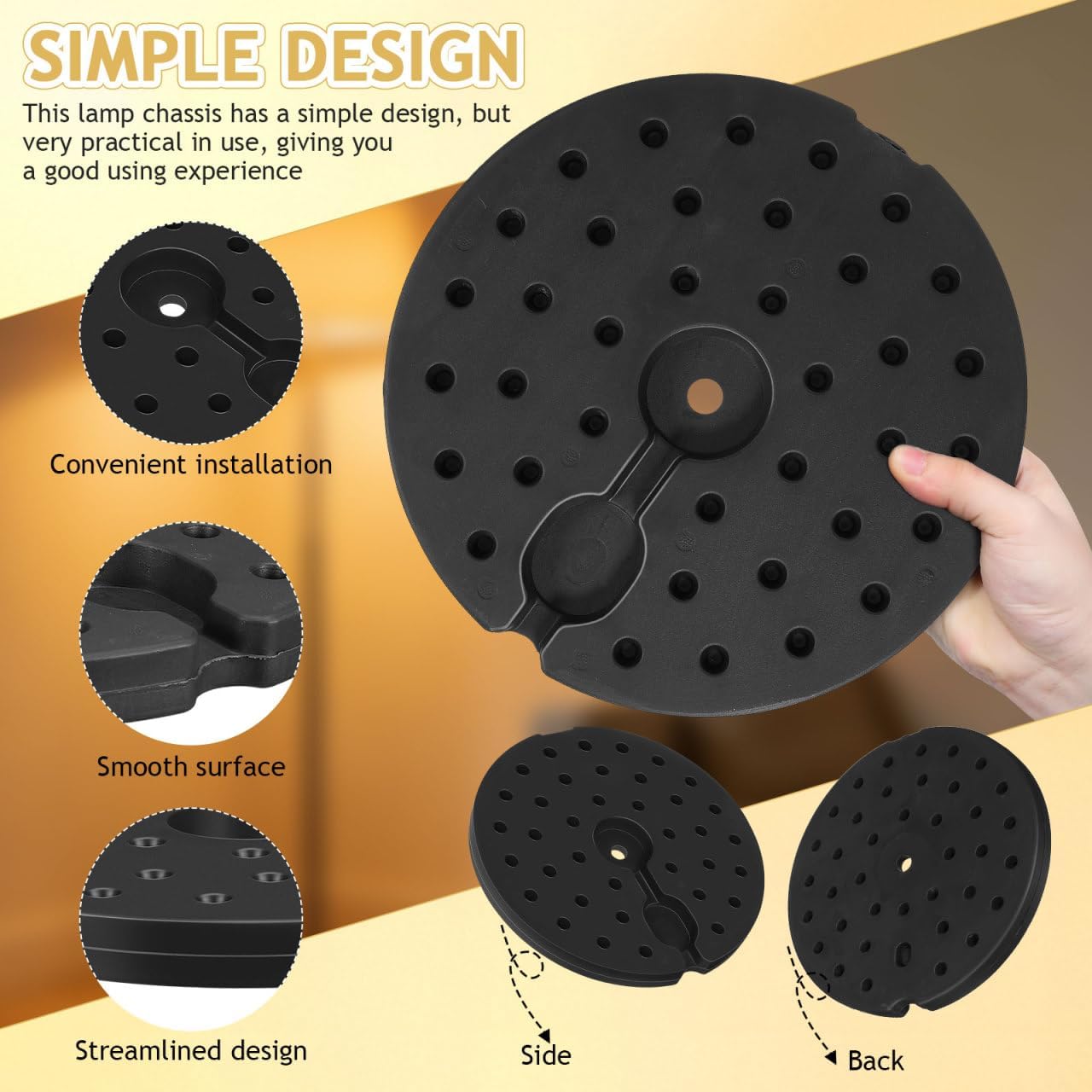 PRETYZOOM Lamp Base Weight Block 27cm Floor Lamp Base Only Table Lamp Floor Lights Base Weights Replacement for Home Bedroom Living Room