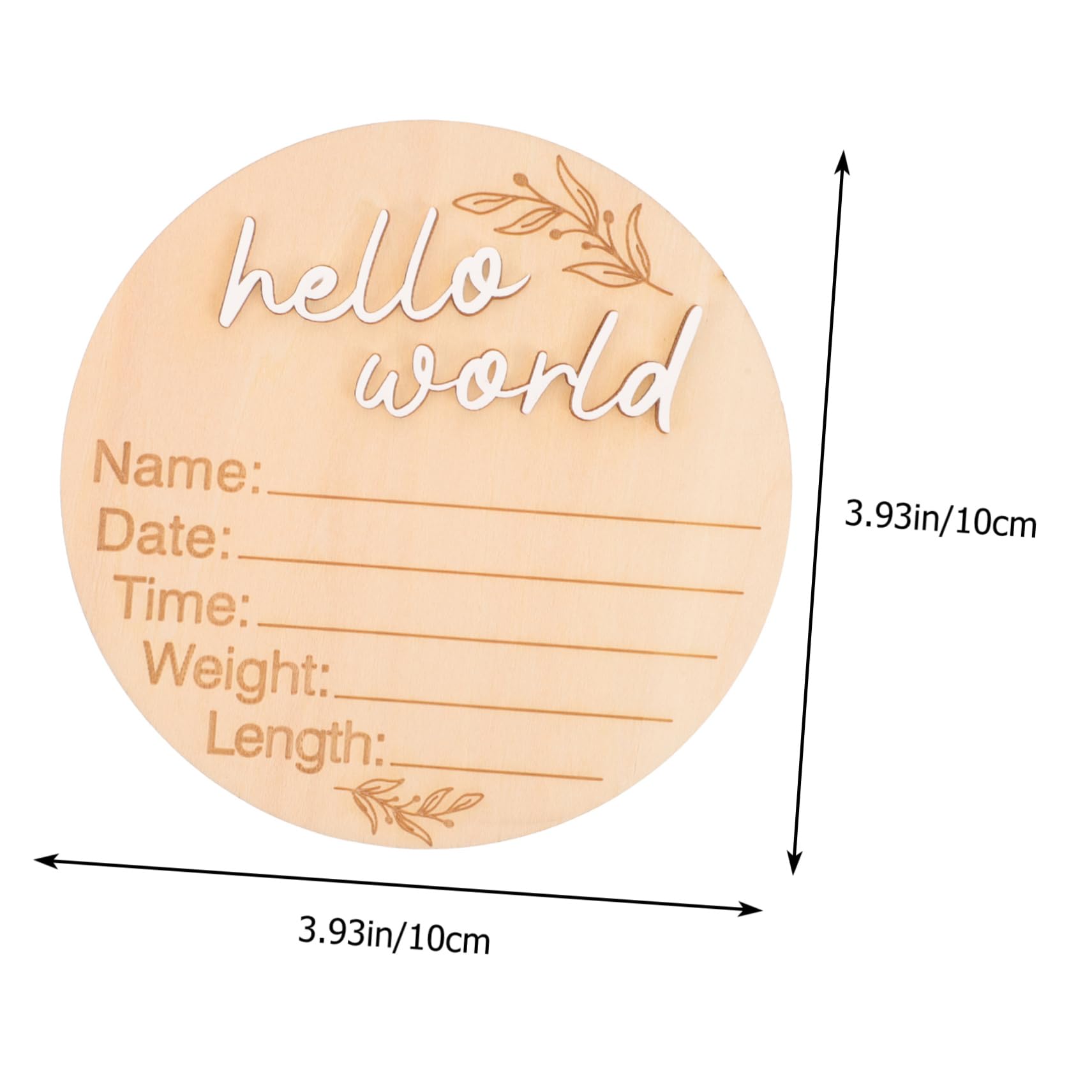 RORPOIR Birth Announcement Board for Newborn Wooden Baby Milestone Cards Name Unique Newborn Sign for Hospital