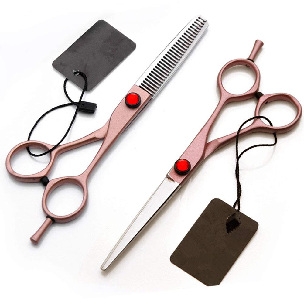 Forbici Professionali per Capelli in Acciaio Giapponese da 6 Pollici in Oro Rosa, Forbici da Barbiere, Forbici per Sfoltire, Set di Forbici da Parrucchiere, Oro Rosa, 6 Pollici