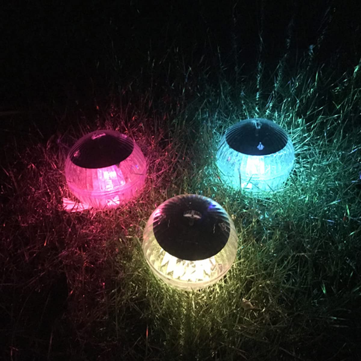 Eummy Solar Floating Pool Light IP44 Waterproof Solar Powered Pond Glow Globe Lights LED Glow Ball Lamp Decoration for Pools Pond Fountain Garden Party Tub Home Decor (7 Colors Light) - Image 3