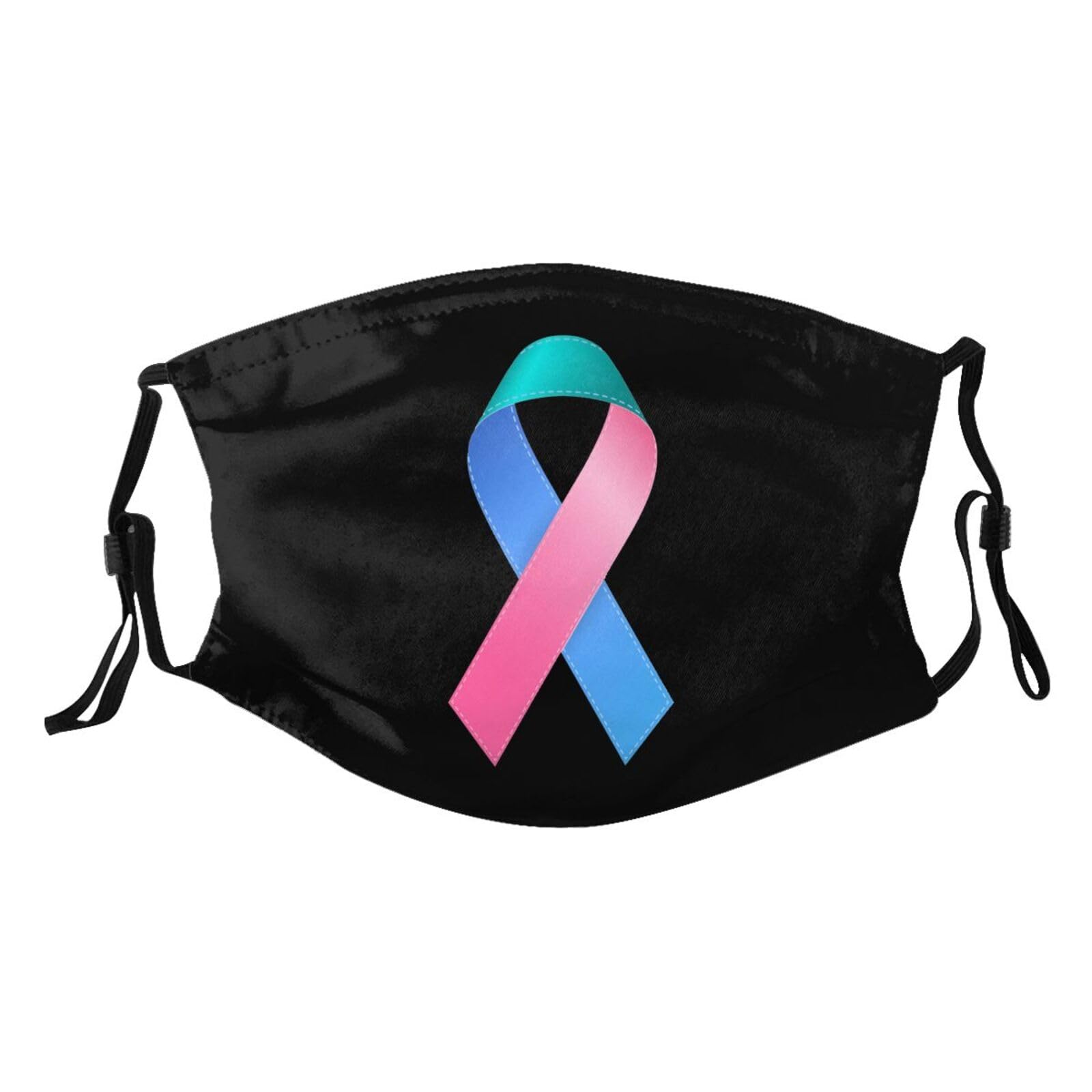 Thyroid Cancer Awareness Ribbon Adult Dust Mask Adjustable Dust Face with 2 Filter9192