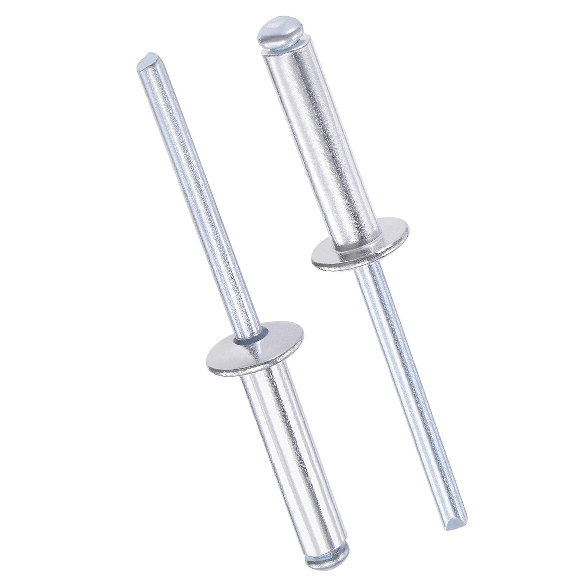 TOP-VIGOR Aluminium Blind Rivets 5mm x 20mm, Silver Pop Rivets for Metal Fixing, Open-End Pop Blind Rivets for DIY, Furniture & General Repairs, Pack of 60