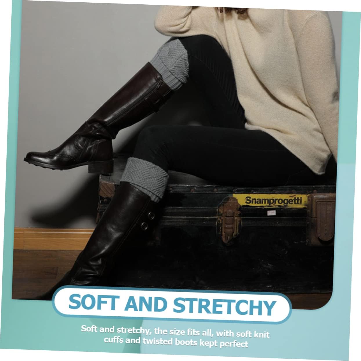 4Pairs Crochet Leg Warmers Winter Knitted Boot for Women Stylish Comfortable Cold Weather Accessories