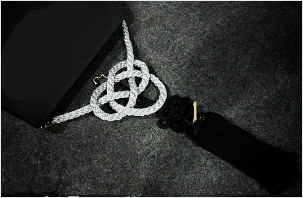 New Car Rearview Mirror Charms Vip Gift Sliver Kin Rope Black Chinese Knot