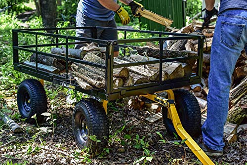 Gorilla Carts Gor1400-Com Heavy-Duty Steel Utility Cart With Removable Sides And 15" Tires, 1400-Lbs. Capacity, Black #TOP3