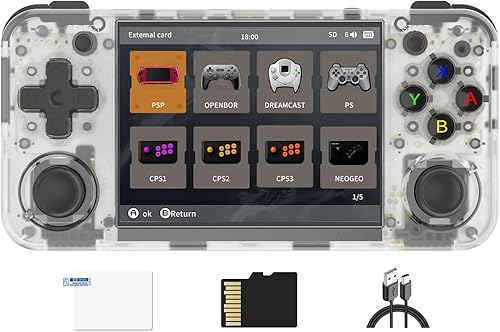 Miniatura 8 de RG35XX H - Consola de videojuegos portátil de video retro de 3.5 pulgadas, pantalla IPS, Linux OS 64G, tarjeta TF con 5500 juegos clásicos, batería