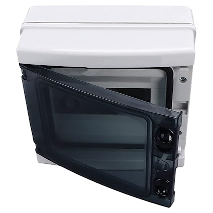 Adium Power Distribution Box, Transparent Cover SGHA 8WAY 8 Way DIN Rail IP65 Waterproof Plastic Electrical Case for Electrical Equipments