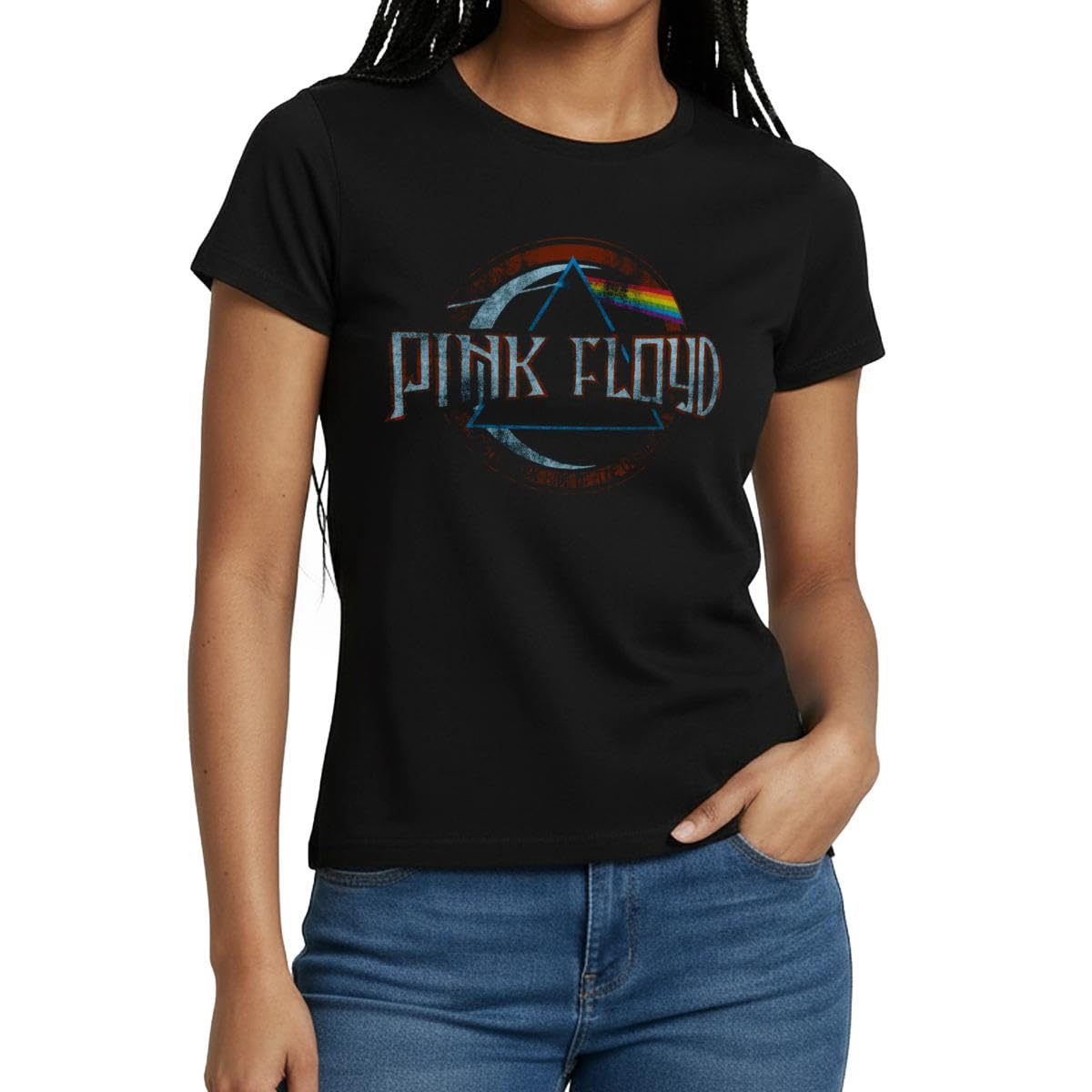 Spreadshirt Pink Floyd Pism Logo T Shirt Femme - Les Beatles, Paul McCartney, John Lennon, RIngo Starr, George Harrison Spreadshirt Pink Floyd Pism Logo T Shirt Femme