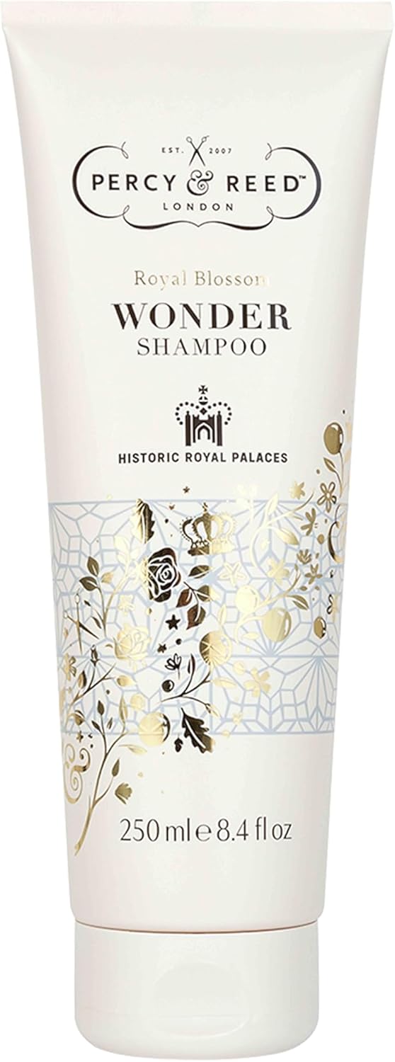 Percy & Reed Royal Blossom Wonder Shampoo – Luxurious Hair Care with Floral Fragrance, Deeply Nourishing & Hydrating Formula, Sulfate-Free, Smooth & Silky Finish for All Hair Types, 250ml