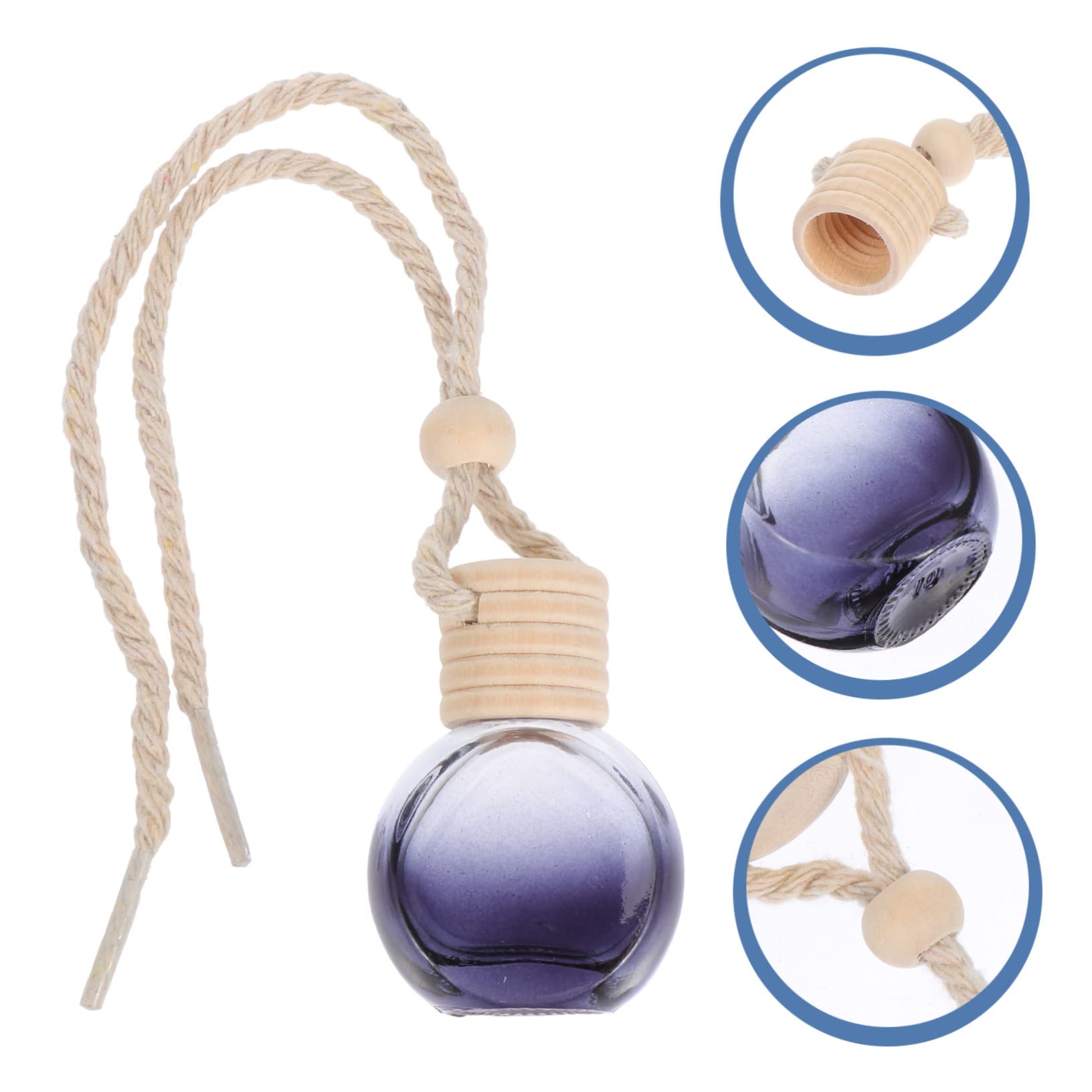 GALPADA 20 Stück Schwarzer Parfümanhänger aus Glas und Baumwollseil 8ml zum Aufhängen im Auto Car Diffuser für Deko und Geschenk