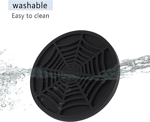 Miniatura 4 de 4 posavasos de silicona para automóvil, diseño único de telaraña antideslizante, accesorios interiores de automóvil, portavasos universales de 2.75