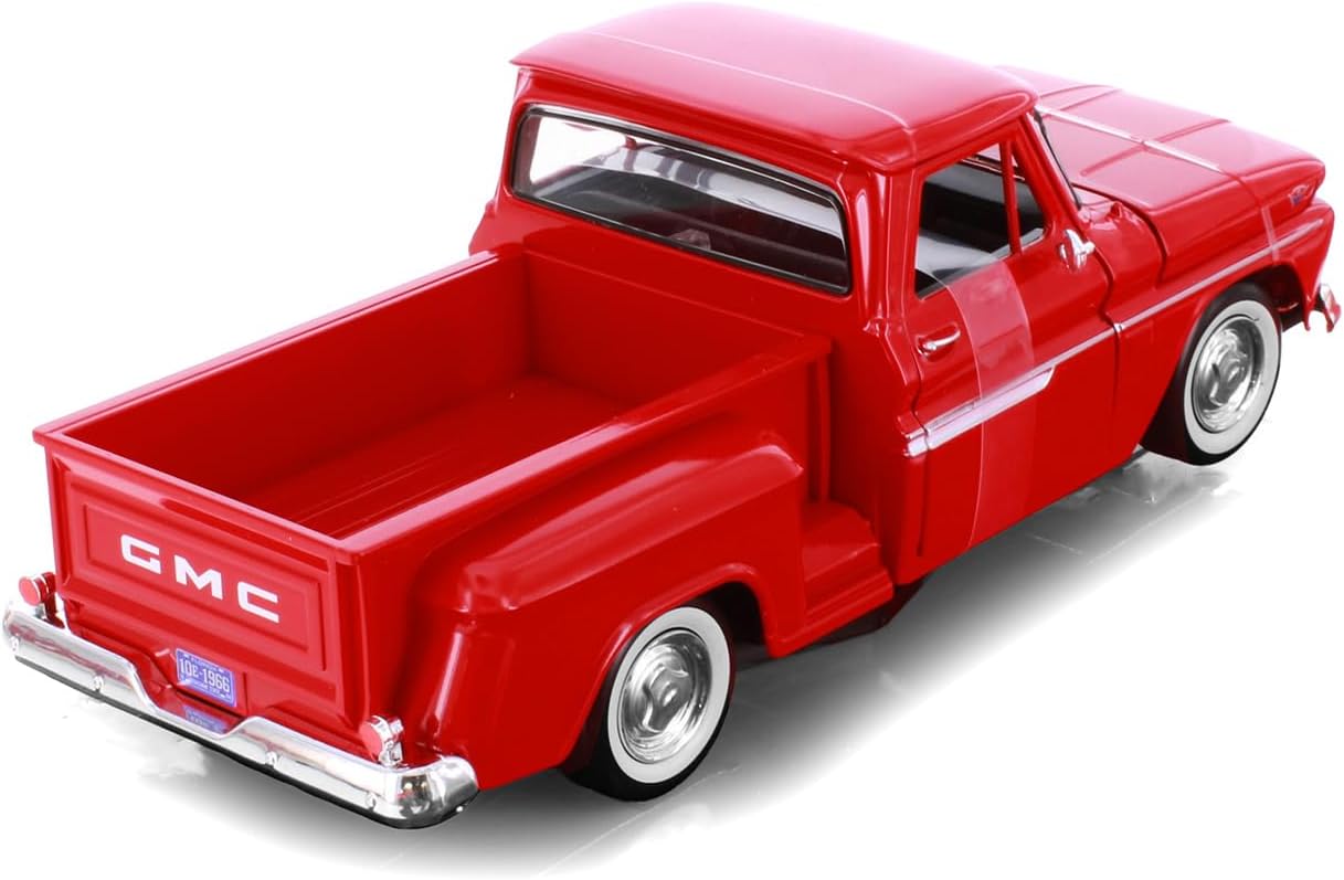 1966 GMC C1000 Fenderside Pickup Truck, Red 71379R - 1/24 Scale Diecast Model Car