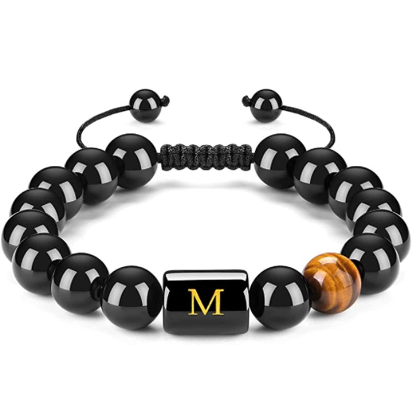 Yuanyu Anti-Swelling Black Obsidian Anklet, Adjustable Weight Loss Magnet Anklet Health, Obsidian Be