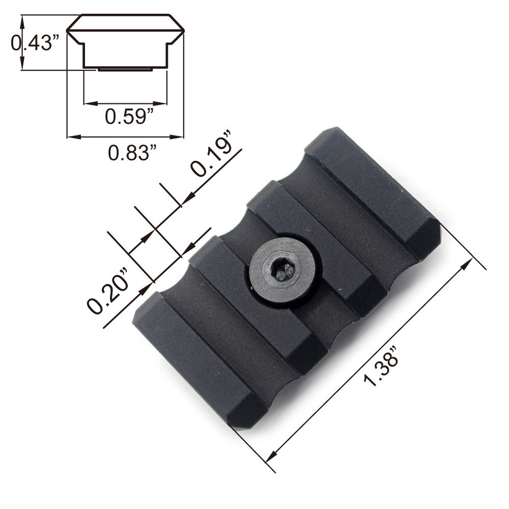 TRIROCK 3 Slot Picatinny Rail Keymod Handguard Mount