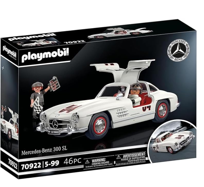 Mezcla alegre: PLAYMOBIL 70922 Mercedes-Benz 300 SL, modelo de coche para adultos y coche de juguete para niños, 5 – 99 años + 10 ninja pegajoso hombres escaladores de pared