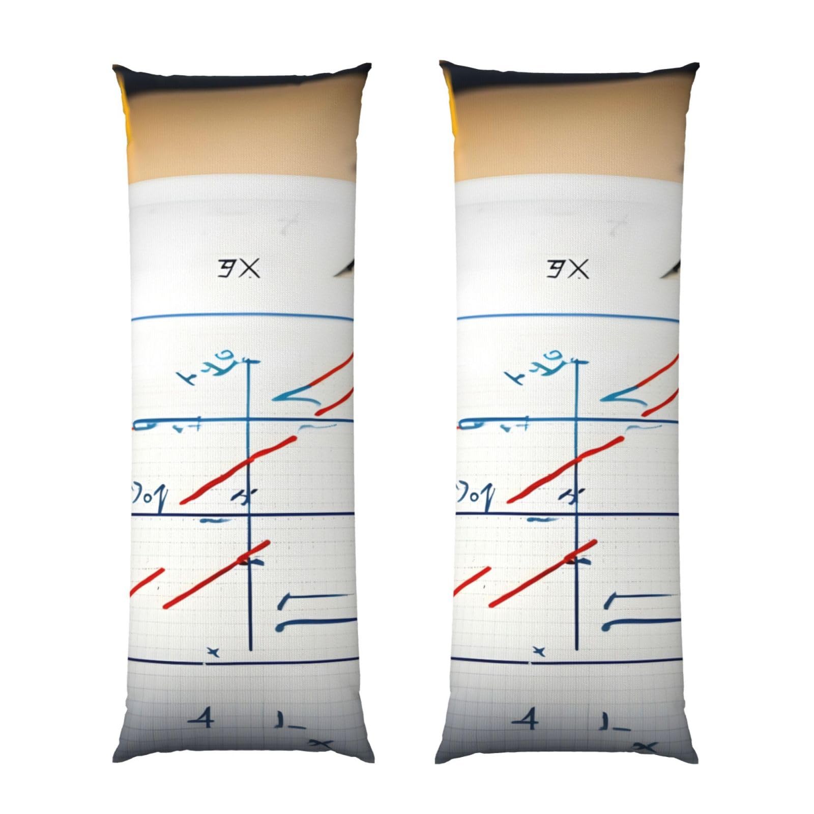 Housse de coussin de corps mathématique contre le mal de dos la nuit