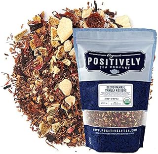 Organic Positively Tea Company, Blood Orange Vanilla Rooibos Tea, Loose Leaf, 16 Ounce
