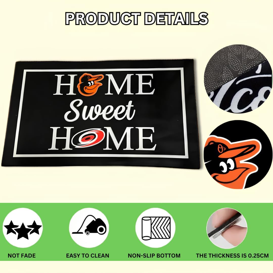 Custom House Divided Doormat, College Football Hockey Basketball Baseball Team Rivalry Floor Rug, Custom Sports Housewarming Gift for Fans 10