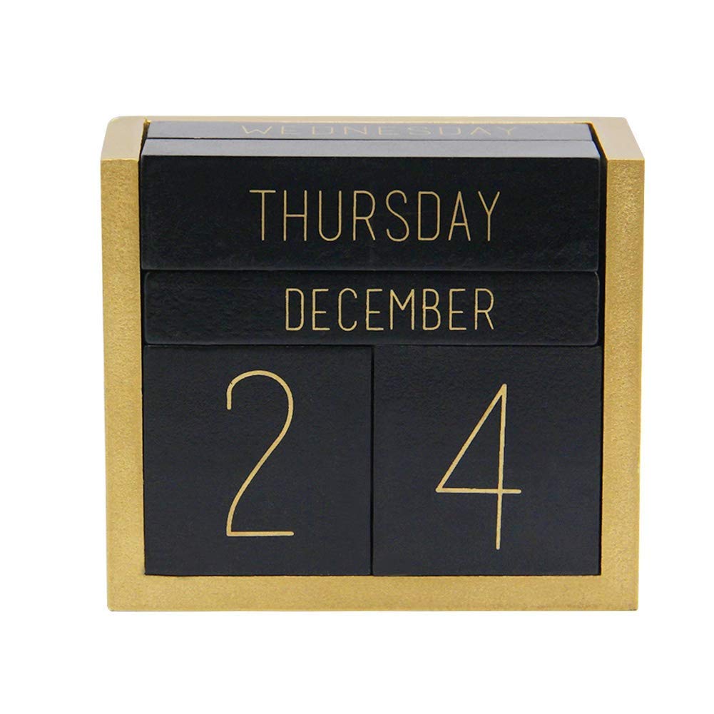 STAR CRAFT Wooden Calender For Office & Home Desk Stationery With Natural Finish Solid Wood, Asian-image-11