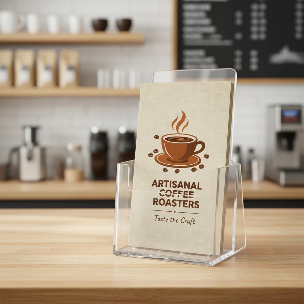 Azar Displays 252012-2PK Acrylic Trifold Brochure Holder Plastic Counter top Organizer 2-Pack, Clear image 3