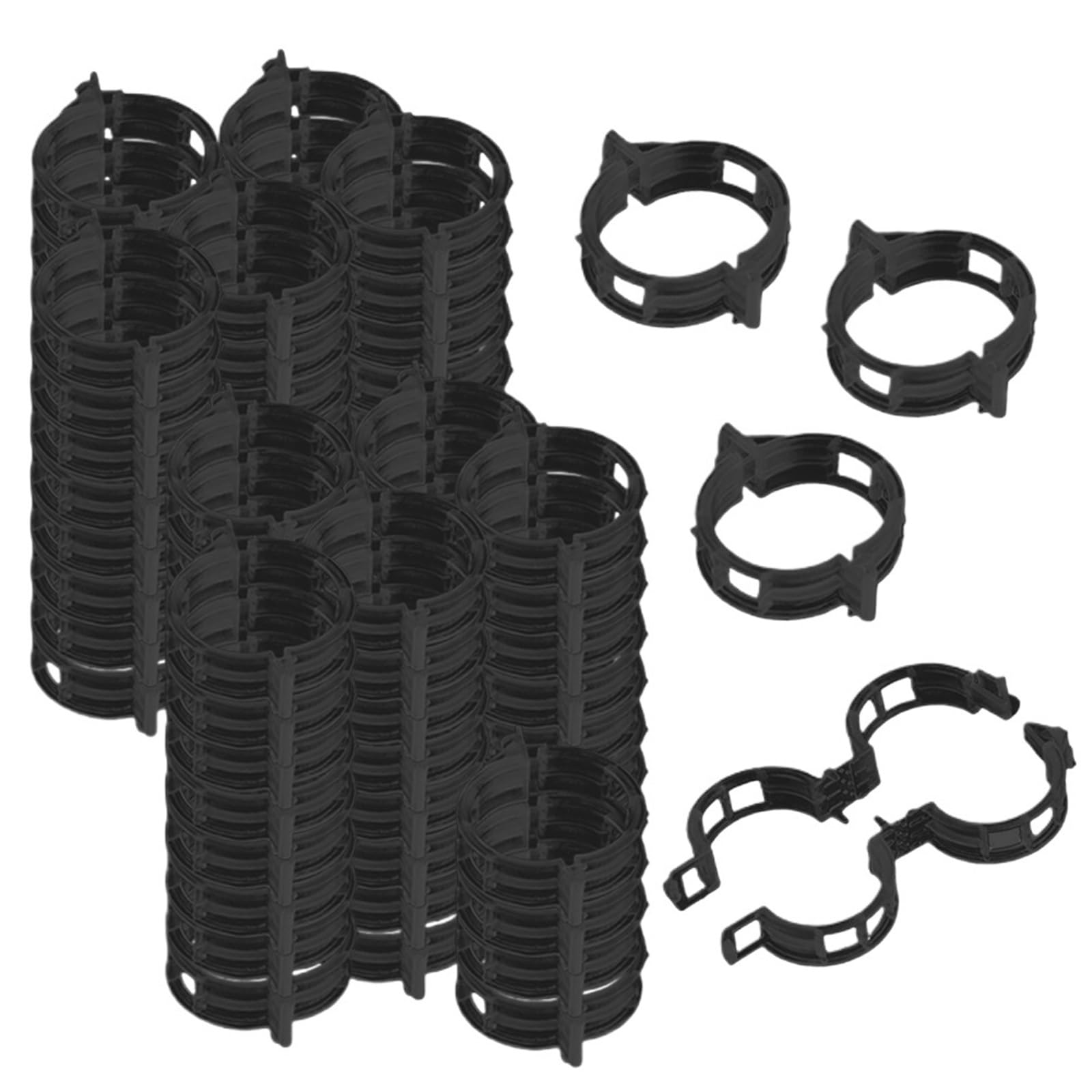 1500 Stück Pflanzenstütz-Clips, wiederverwendbare Rankenpflanzen-Befestigungs-Clips, Pflanzenrankenschutz, Veredelungsbefestigungswerkzeug (schwarz)