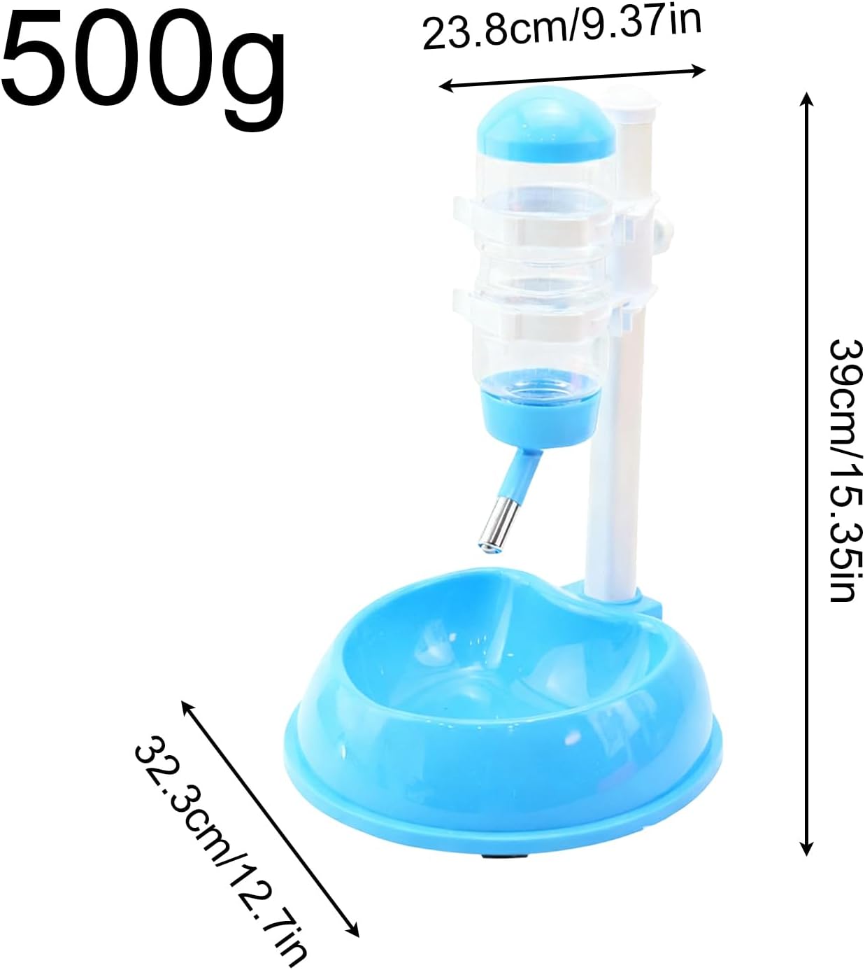 Automatic Pet Water Dispenser Height Adjustable Bottle | Anti Drip Detachable Dog Water Feeder Bottle with Stand for Small Animals, Hamster, Squirrel, Bunny