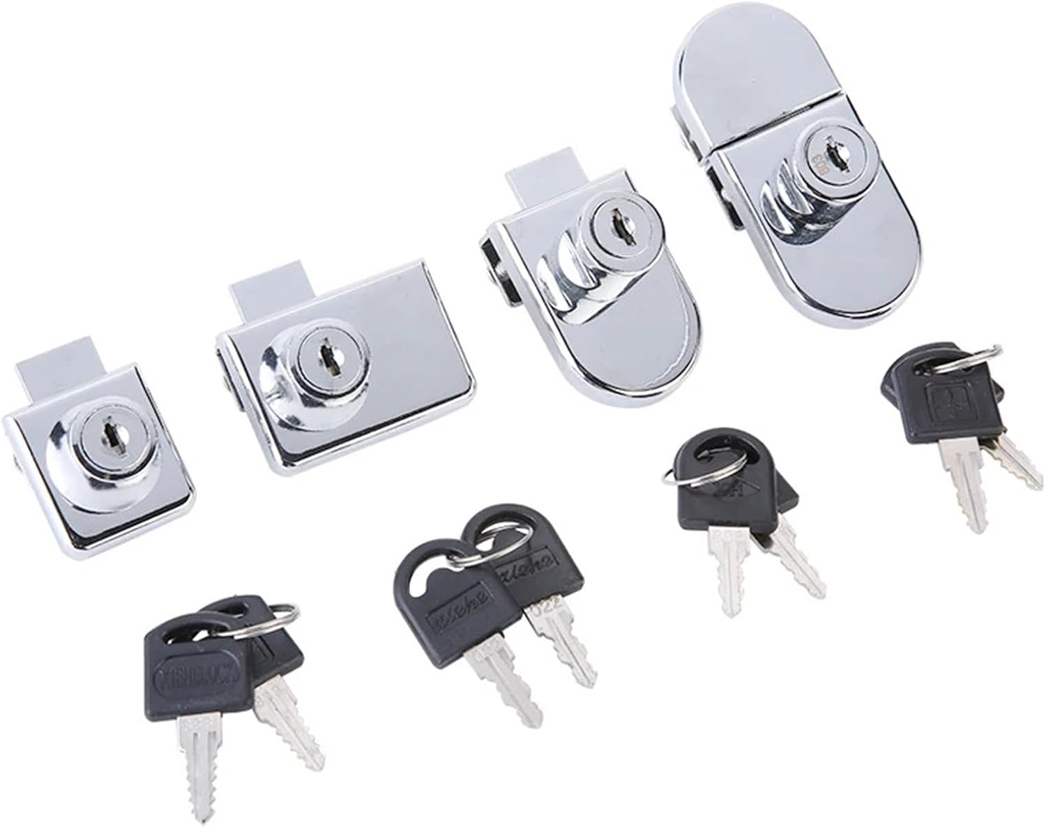 Single Glass Zinc Alloy Push Door Locks for Furniture Hardware 1Pcs(409 Double)