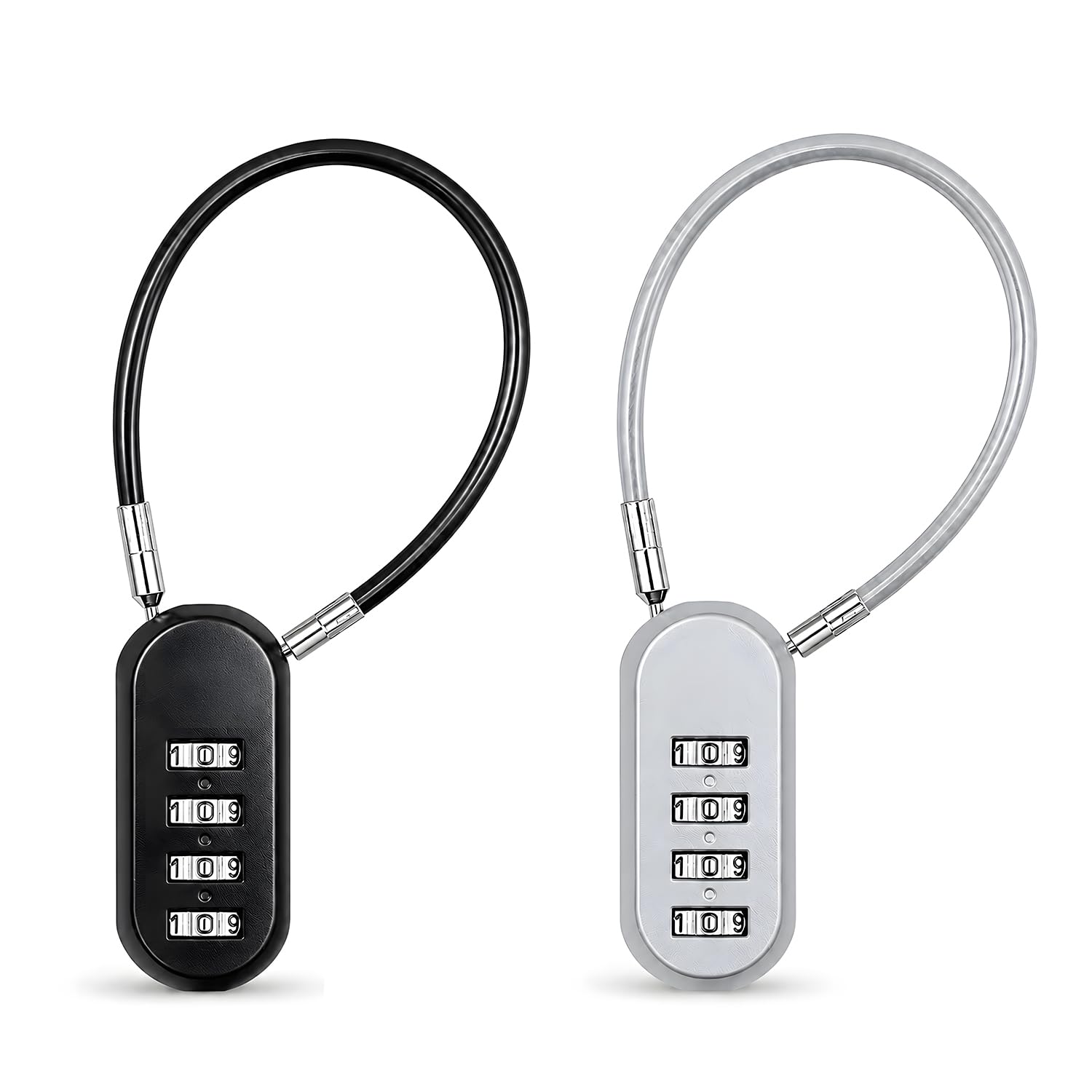2 PCS Square Cable Lock for Travel Bags & Suitcases | 4 Digit Combination • Zinc Alloy Body • Portable Security • For Luggage, Backpack, Door & Cabinet-image-8