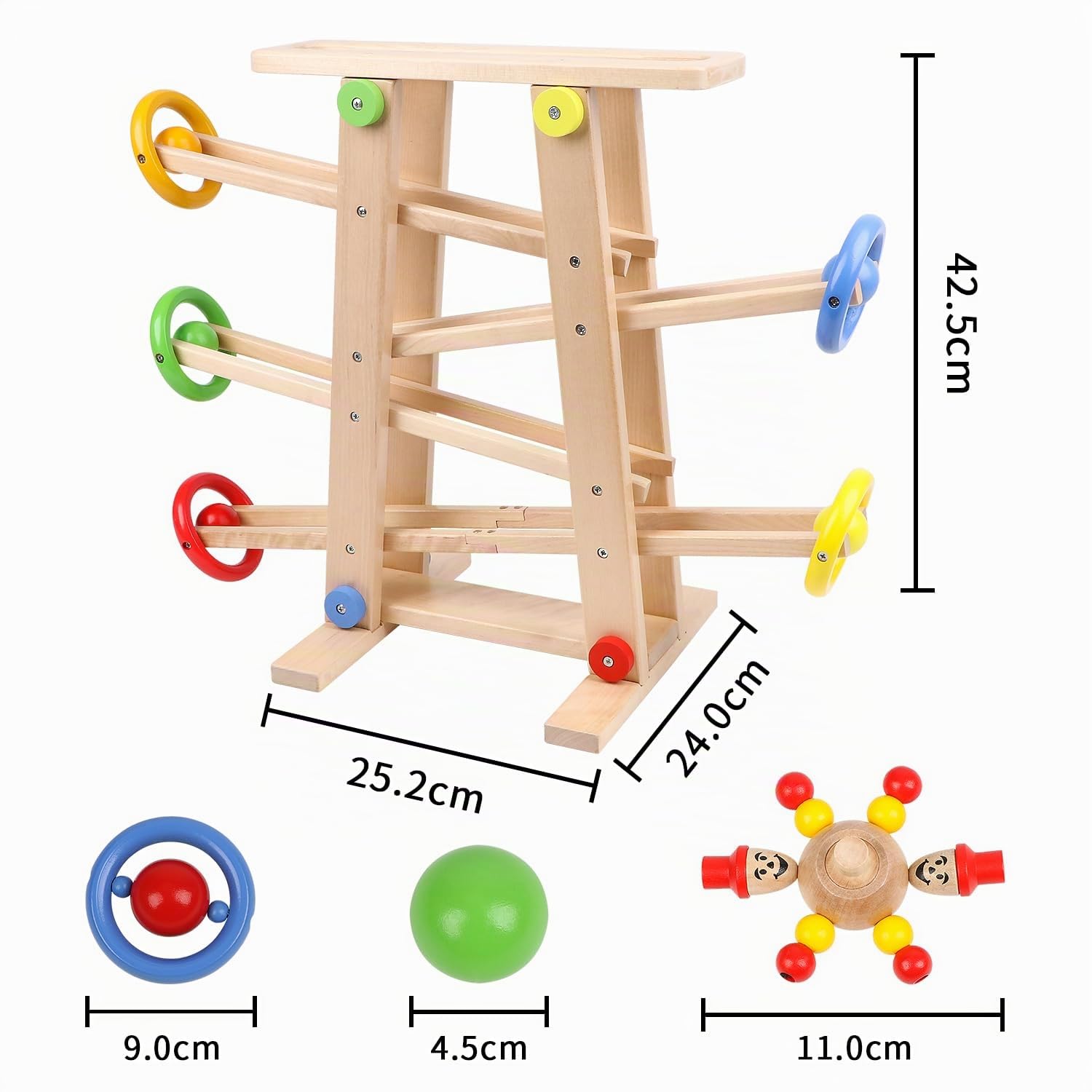 Holz Ramp Race Tracks Holz Gleiter Track Set Pädagogisches Spielzeug für Kinder