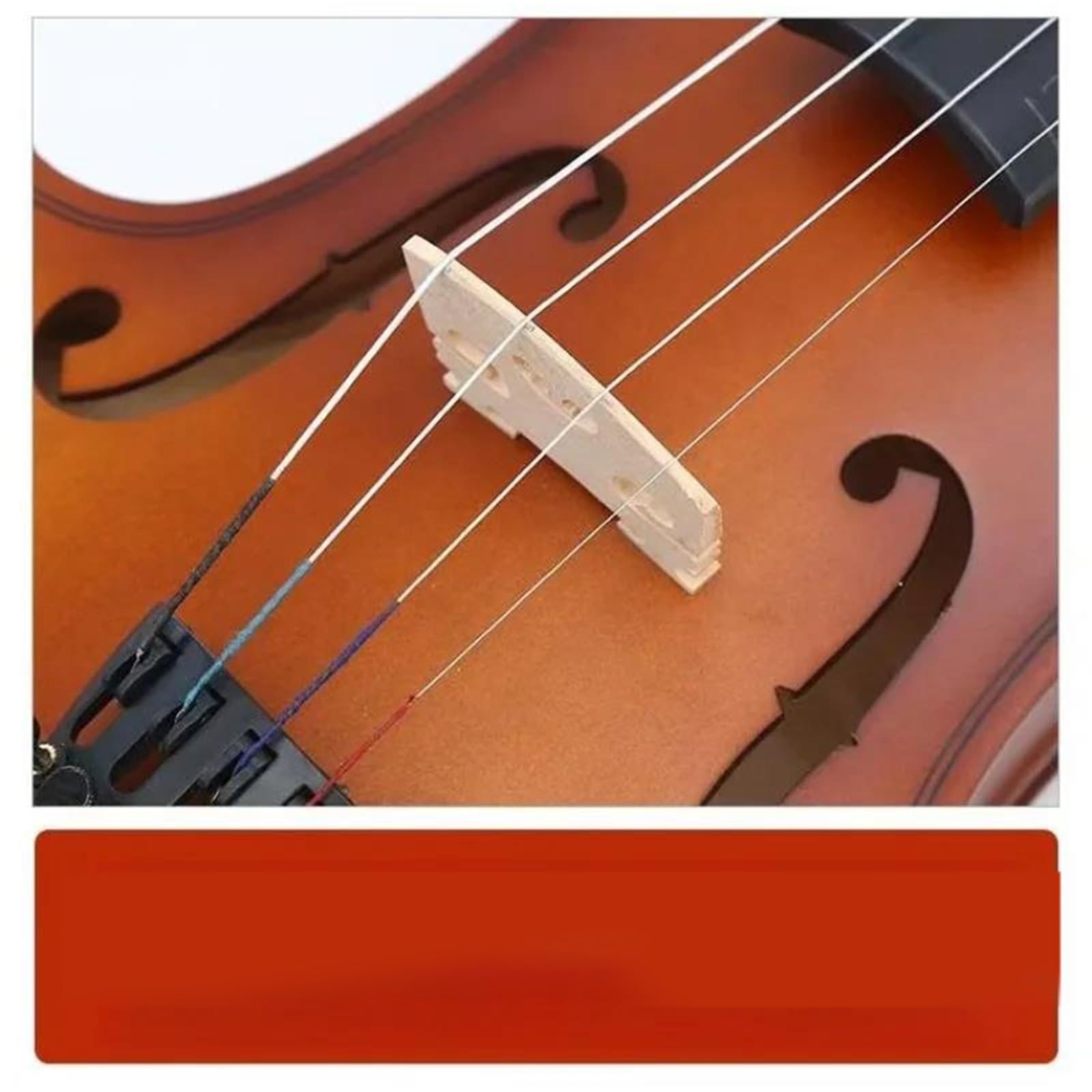 Violino Completo Per Violino In Legno Massello Opaco | Strumento acustico naturale per principianti e adulti(1/4)