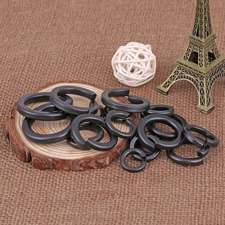 GB93 Carbon Steel 45H Plating Black Spring Washer Open Spring Washer Spring Washer Spot M2-M30 50Pcs - (Inner Diameter: M30)