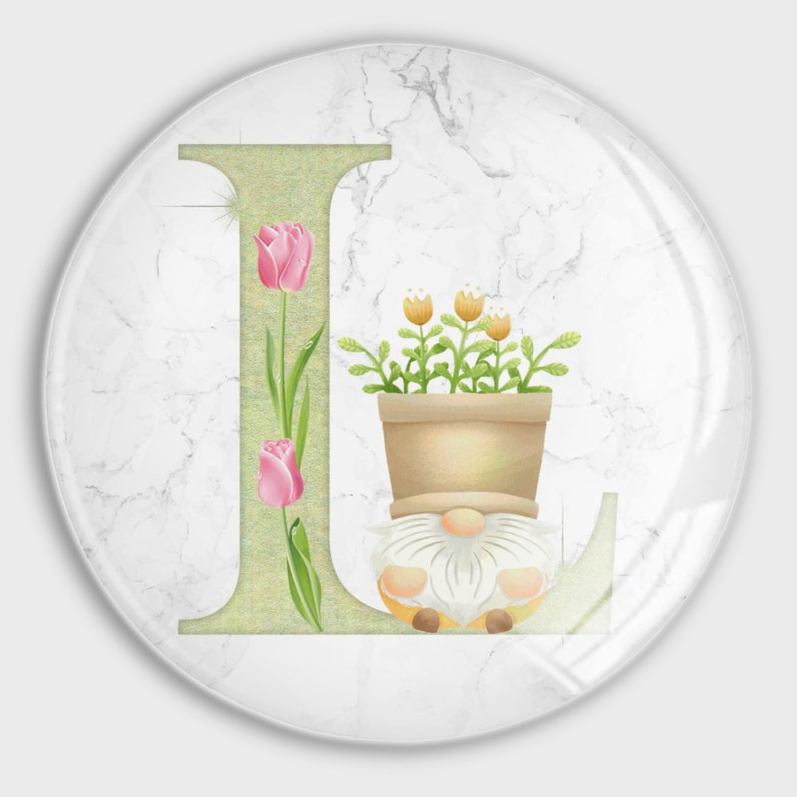 Aimants puissants en verre pour tableau blanc bureau lot de 4 monogramme L