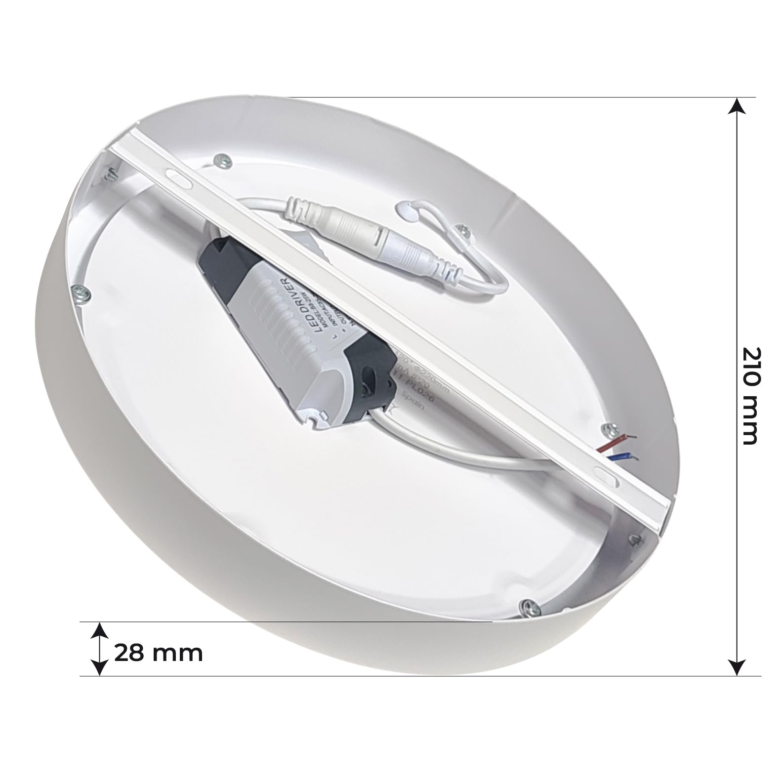 LED ATOMANT 5x Plafoniera LED Soffitto 220mm 20W Bianco Caldo 1800lm | 3000K, Driver incluso