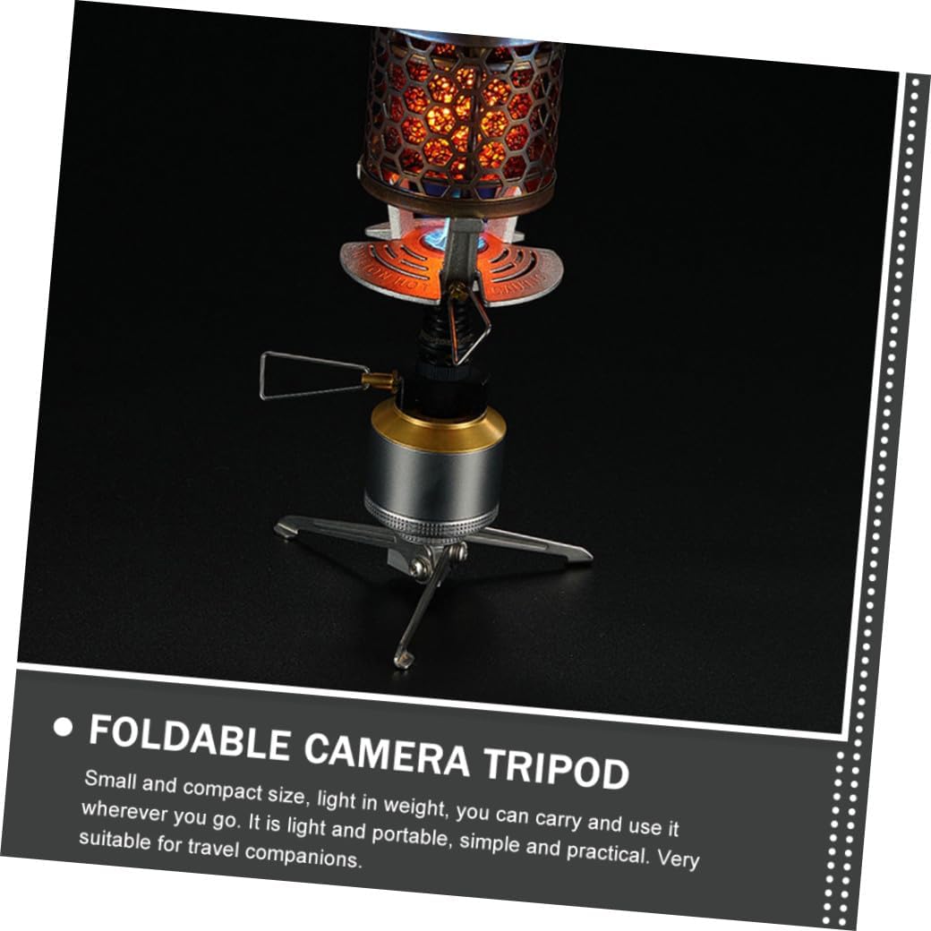 Toddmomy Portable Foldable Mini Camera Tripod and Phone Holder for Outdoor Camping Lamp, Professional Desktop Stand Compatible with Smartphones, Travel Photo Video Accessories