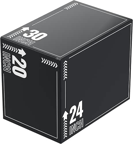 HANDBODE 3-in-1 Plyometric Box, Jumping Exercise Equipment Trainer with Non-Slip