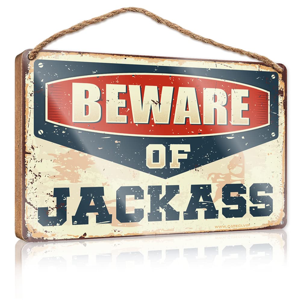 Dtha One Color Hanging Decor Porch Beware Of Jack Russell Terrier Wooden Sign Hanging Wooden Sign Diy Funny Kitchen Decor(15X28cm)