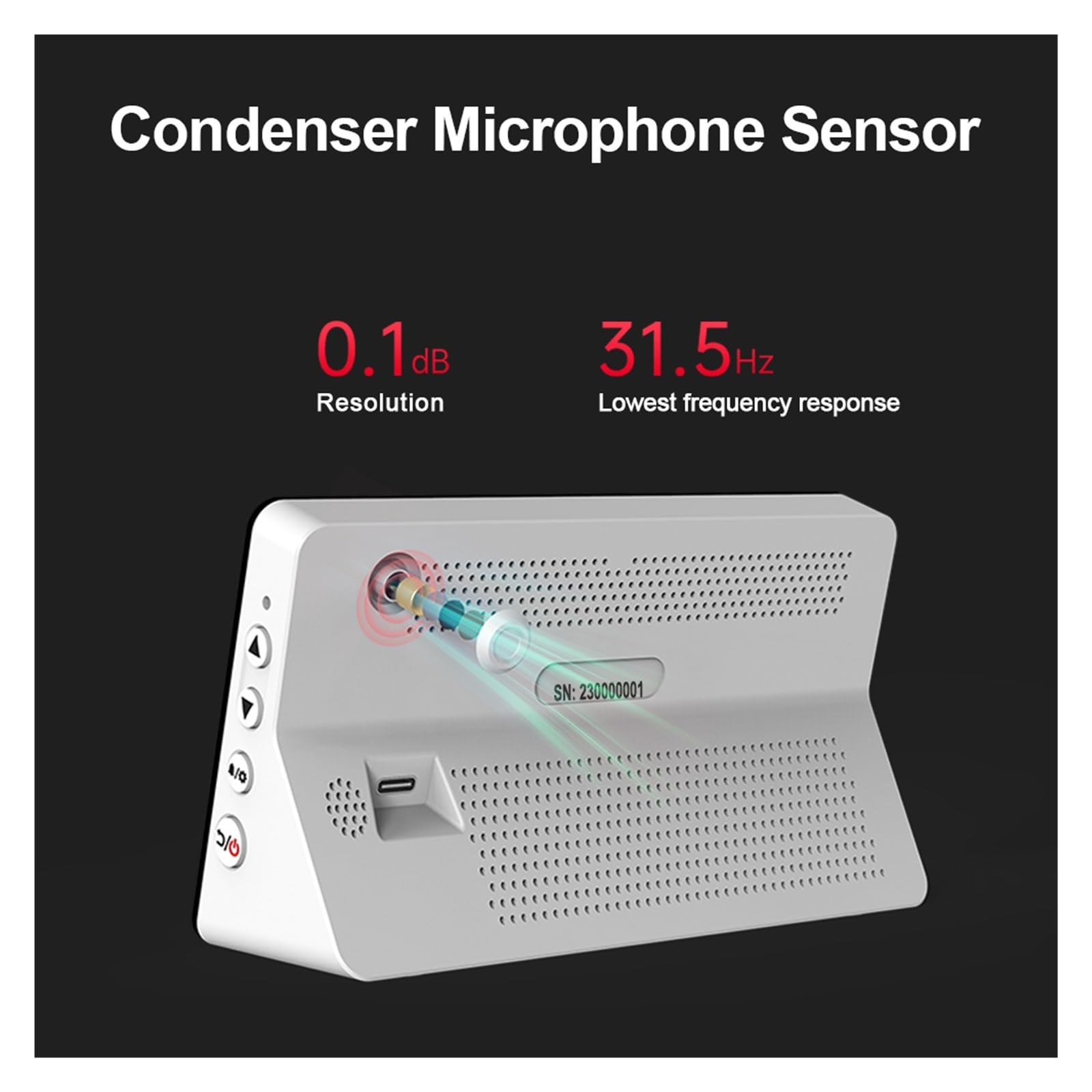 Fonometro Digitale Misuratore di Livello sonoro Digitale 4 in 1 umidità della Temperatura 30~130 Db Decibel Strumento Misura Rumore Tester del Livello di Rumore Decibel