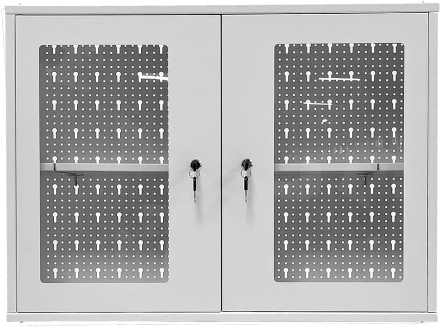 JZD Wall-Mounted Hanging Storage,Metal Medicine Cabinet with Clear Acrylic Doors and Adjustable Shelves in White