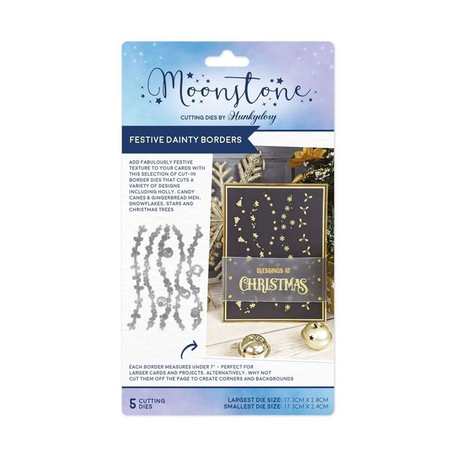 Matrice de découpe Hunkydory Crafts Moonstone bordures festives