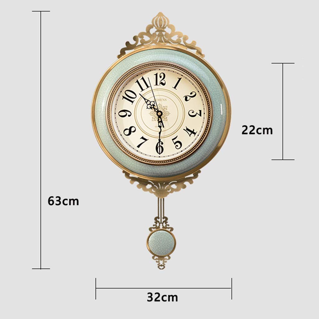 Orologio da Parete Pendulum Bell Ceramic Orologio Ceramic Non ticchettio Facile Leggibile Grande Numero da Letto Decorazione DELL'UFFICIE DEGITAZIONI OFFICI Times