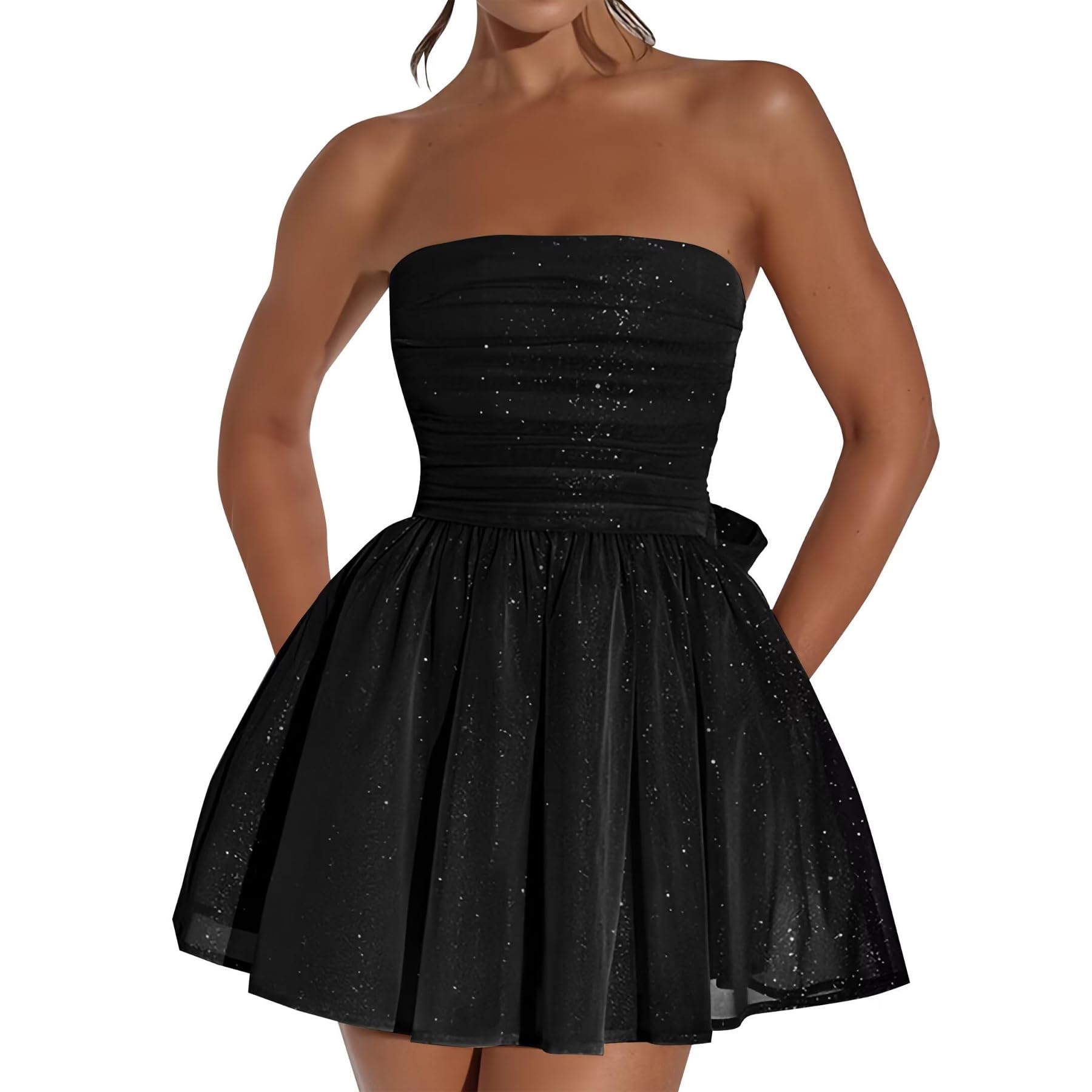 Damska sukienka z cekinami krótka seksowna sukienka mini bez rękawów brokatowa tiulowa sukienka bez ramiączek elegancka sukienka bodycon na ramiączkach sukienka koktajlowa