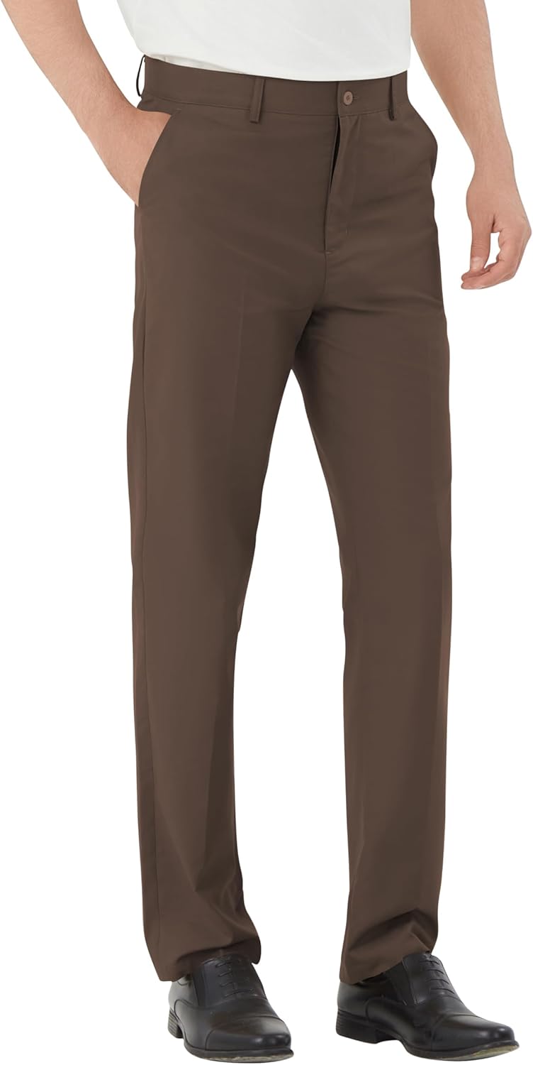 Men's Tall Classic Fit Flex Flat Front Dress Pants Formal Pants for Business & Office - Image 2