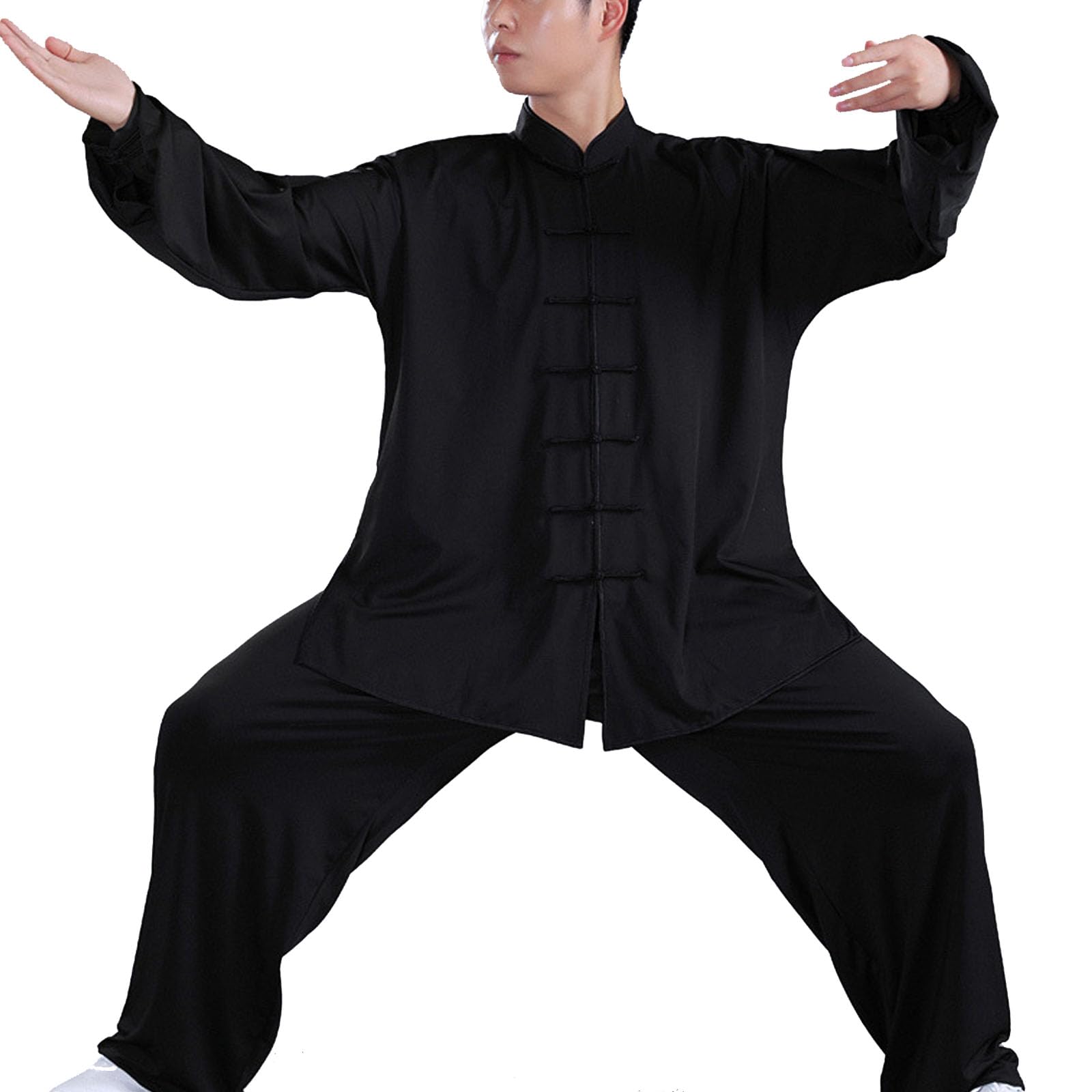 Abbigliamento per Arti Marziali,Tuta Tai Chi,Uniformi Tradizionali Cinesi per Tai Chi Qi Gong Wing Chun,Costume Uomo Donna Ice Silk(Size:XXL,Color:C)