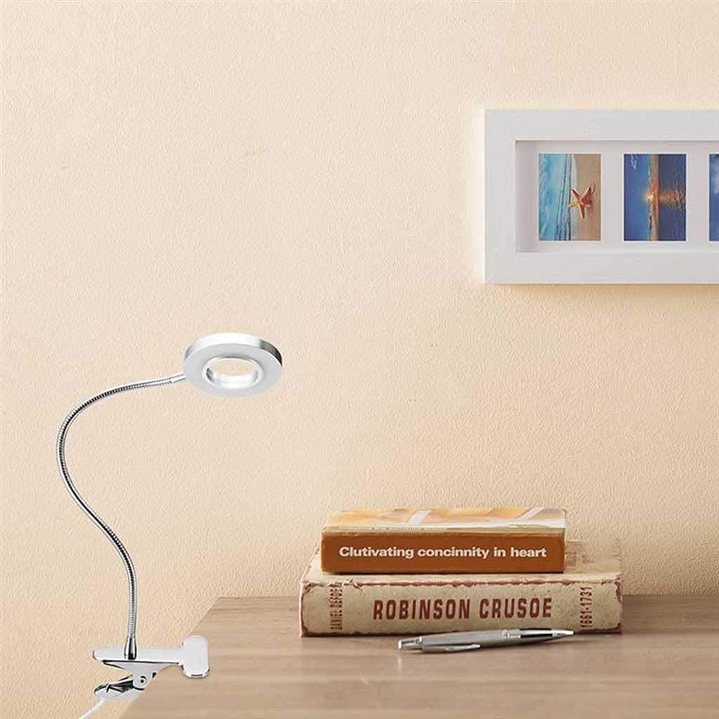 Lámpara Escritorio Luces De Lectura 360 ° Flexible Cuello Cisne Led Abrazadera Libro Luz Alimentada por USB Protección Ocular Lámpara Escritorio para Libros En Casa Protección Ocular